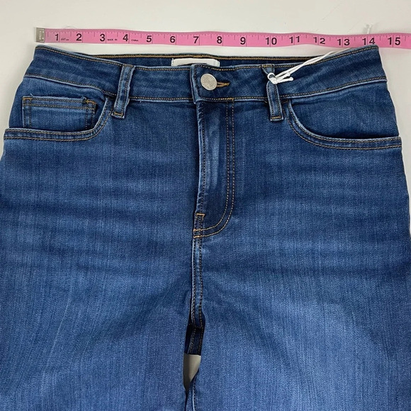 NEW Frame Le Crop Mini Boot Jeans Womens 28 Blue Raw Hem NWOT - Picture 10 of 14
